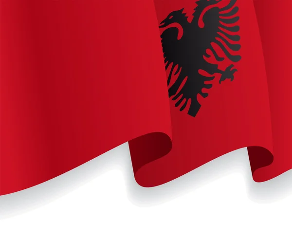 Arrière-plan avec le drapeau albanais. Vecteur — Image vectorielle