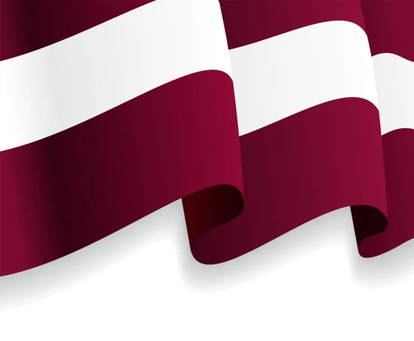 Hintergrund mit schwenkender lettischer Flagge. Vektor — Stockvektor