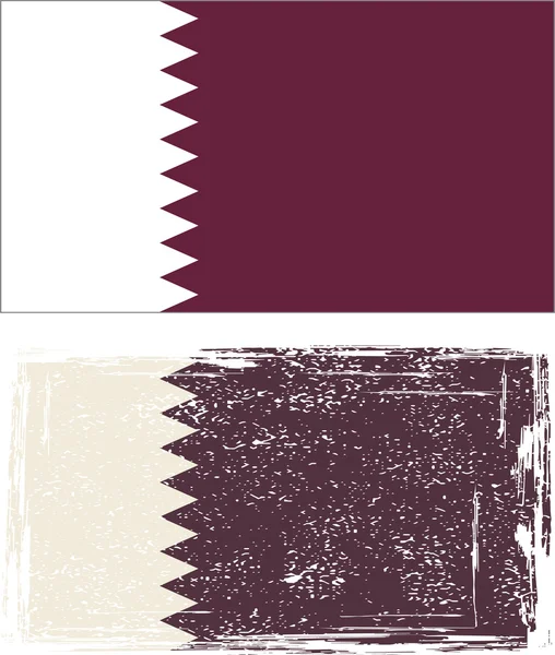 Drapeau gris du Qatar. Illustration vectorielle — Image vectorielle