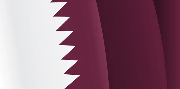 Arrière-plan avec le drapeau du Qatar agitant. Vecteur — Image vectorielle