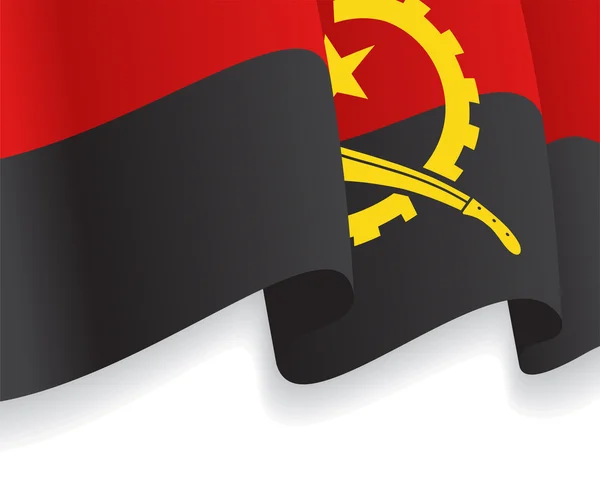 Φόντο με κουνώντας τη σημαία της Αγκόλας. Διάνυσμα — Διανυσματικό Αρχείο