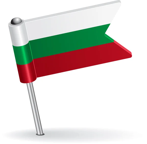 Bolgár pin icon zászlót. Vektoros illusztráció — Stock Vector