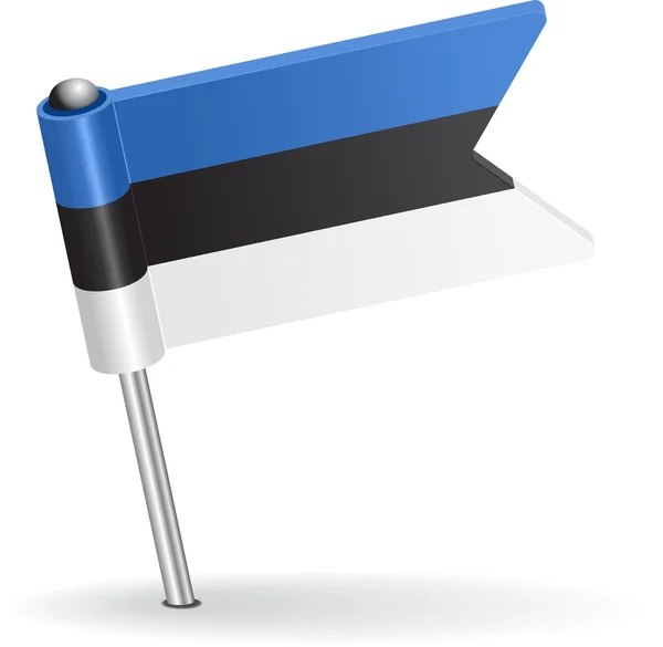 Bandiera icona pin estone. Illustrazione vettoriale — Vettoriale Stock