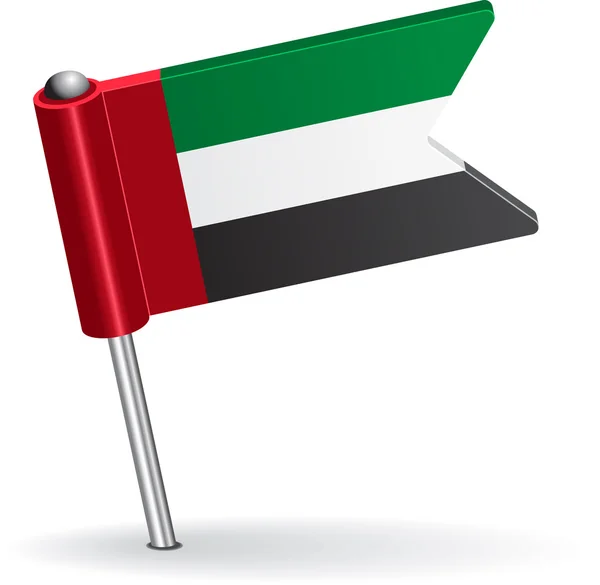 United Arab Emirates pin icon flag. Vector — Stock Vector