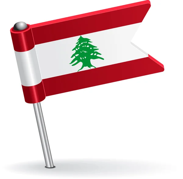 黎巴嫩 pin 图标标志。矢量图 — 图库矢量图片