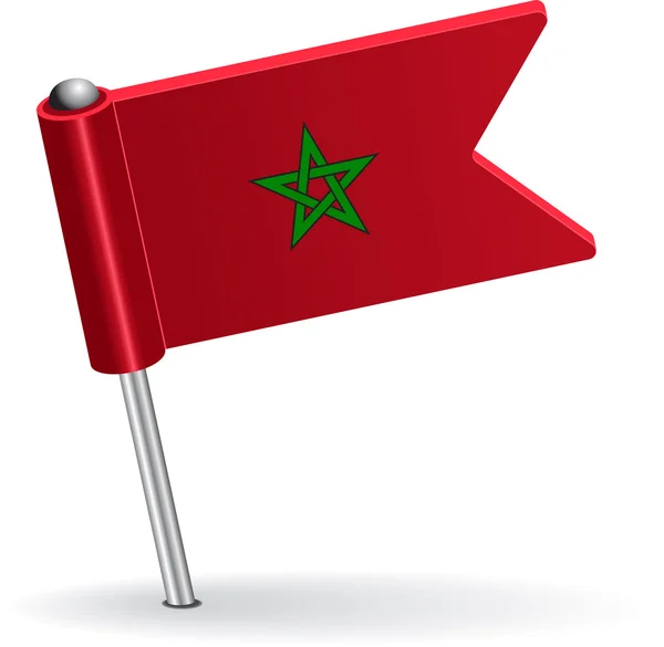 Bandeira do ícone pino marroquino. Ilustração vetorial — Vetor de Stock