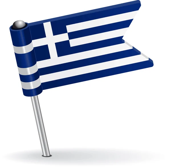 Yunanistan PIN simgesi bayrak. Vektör çizim — Stok Vektör