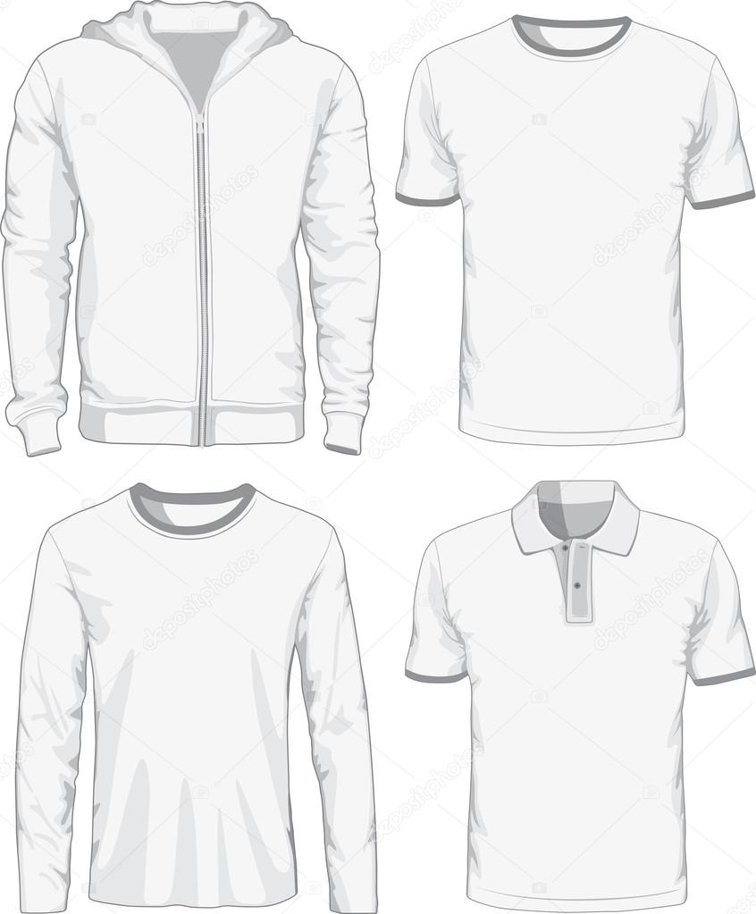 Set of male shirts. Vector illustration