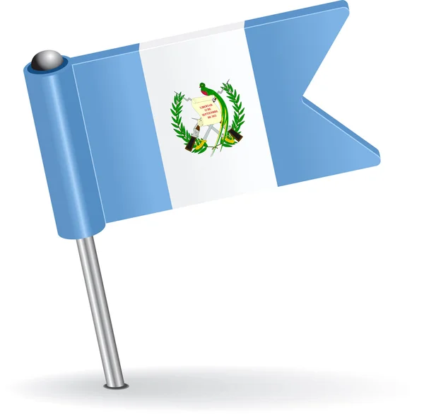 Guatemala pin ikonen flagga. Vektor illustration — Stock vektor