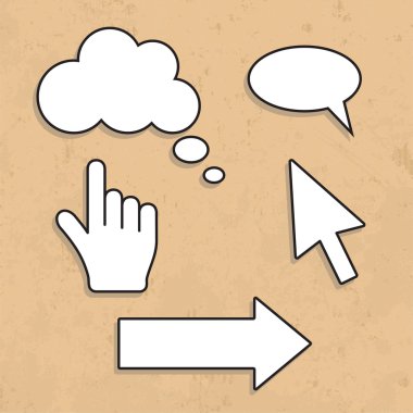 Kağıt etiket karton yapısıyla. Vektör