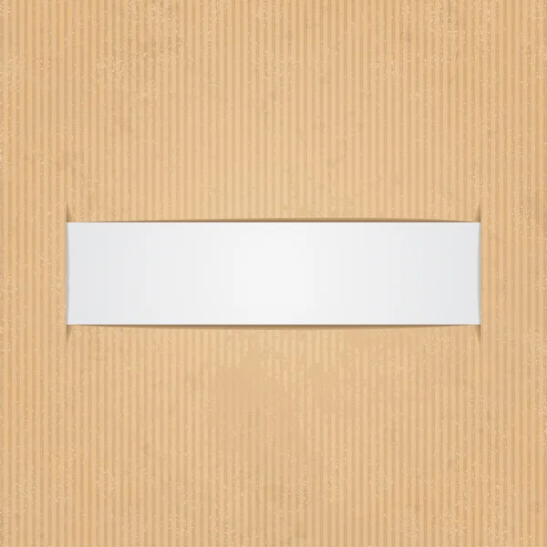 Χάρτινη λευκή ετικέτα. Vector εικονογράφηση — Διανυσματικό Αρχείο