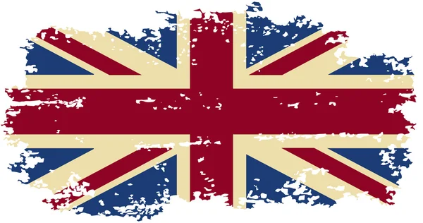 Britse grunge vlag. vectorillustratie. — Stockvector