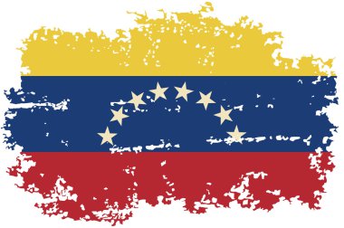 Venezuela grunge bayrak. vektör çizim.