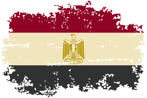 Bandeira de grunge egípcia. Ilustração vetorial . — Vetor de Stock