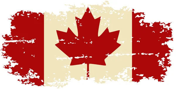 Drapeau grunge canadien. Illustration vectorielle . — Image vectorielle