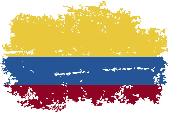 Bandera grunge de Colombia. Ilustración vectorial . — Vector de stock