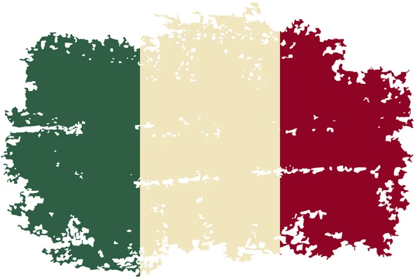 Italienische Grunge-Flagge. Vektorillustration. — Stockvektor