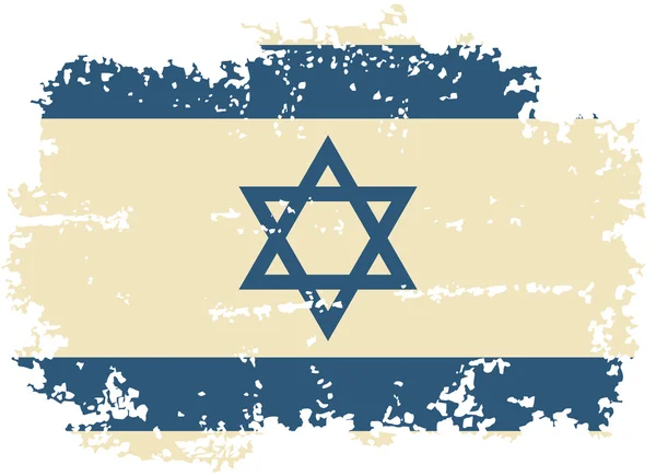 Bandera grunge israelí. Ilustración vectorial . — Archivo Imágenes Vectoriales