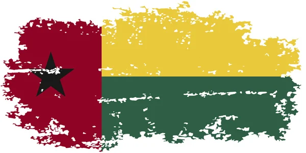 Guinea-Bissau grunge flagga. vektor illustration. — Stock vektor