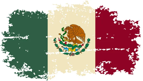 Mexicaanse grunge vlag. vectorillustratie. — Stockvector