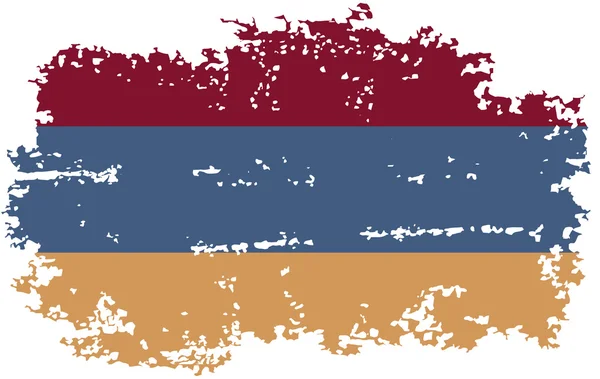 Armeense grunge vlag. vectorillustratie — Stockvector