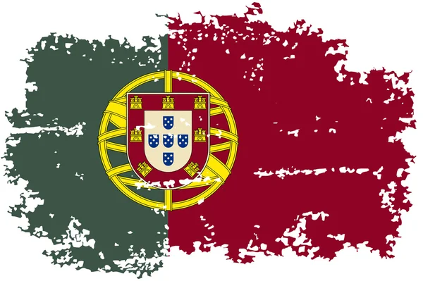 Portugal grunge flag. Vector illustration. — Stock Vector