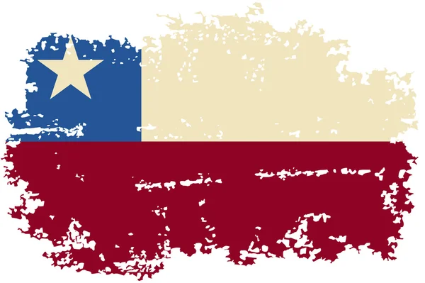 Bandiera grunge cilena. Illustrazione vettoriale . — Vettoriale Stock