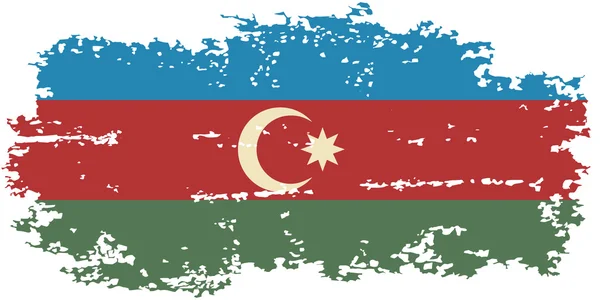 Azerbaijani grunge flag. Vektorillustration. — Stockvektor