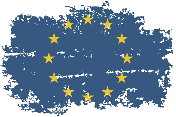Europäische Union Grunge Flagge. Vektorillustration. — Stockvektor