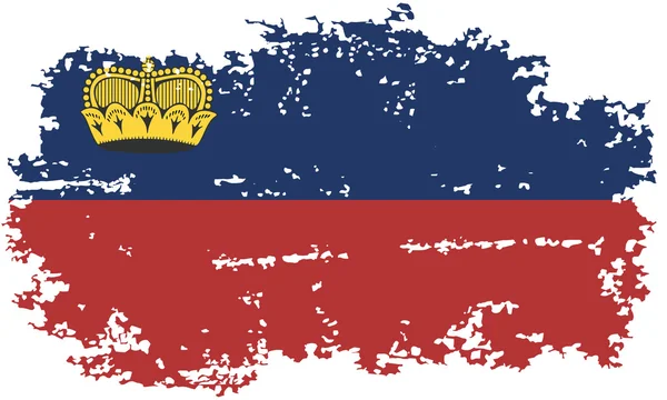 Liechtenstein grunge flag. Vektorillustration. — Stockvektor