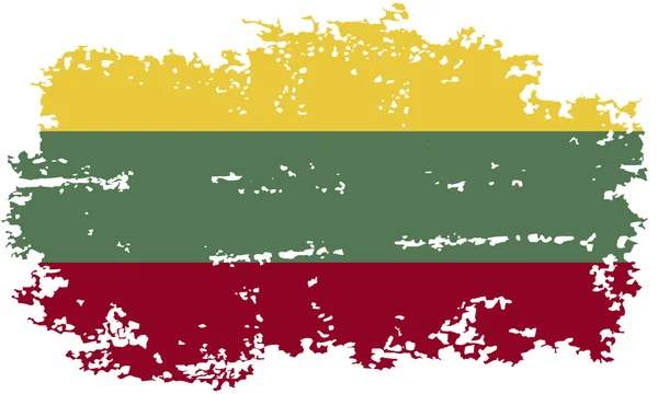 Литовский гранж-флаг. Векторная иллюстрация . — стоковый вектор