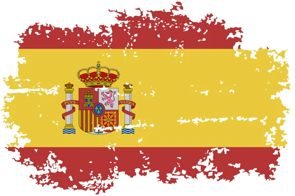 Bandeira de grunge espanhola. Ilustração vetorial . — Vetor de Stock
