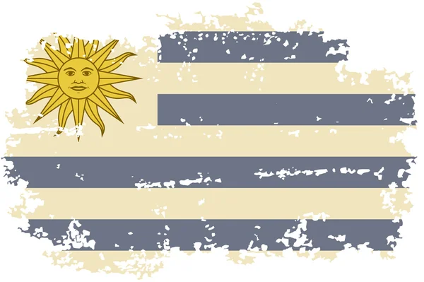 Bandera grunge uruguaya. Ilustración vectorial . — Archivo Imágenes Vectoriales