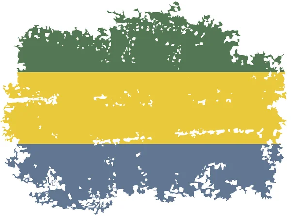 Gabon grunge vlag. vectorillustratie. — Stockvector