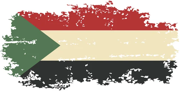 Sudanese grunge flag. Vector illustration. — Stock Vector