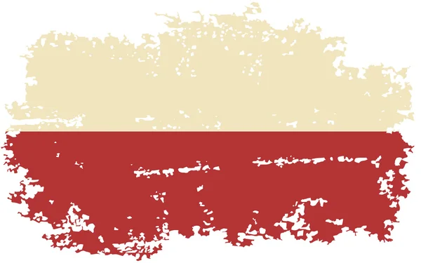 Drapeau grunge polonais. Illustration vectorielle . — Image vectorielle
