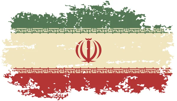 Iranian grunge flag. Vector illustration. — Stock Vector