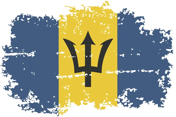 Barbados grunge flag. Vector illustration. — Stock Vector
