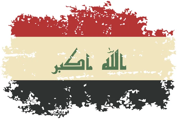 Bandera grunge iraquí. Ilustración vectorial . — Archivo Imágenes Vectoriales