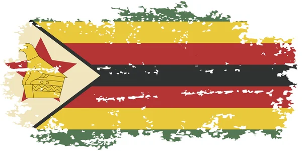 Zimbabwaanse grunge vlag. Vectorillustratie. — Stockvector