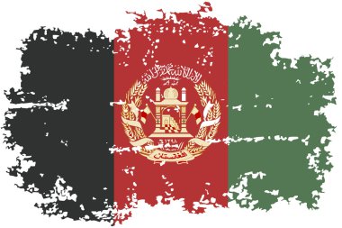 Afganistan grunge bayrak. vektör çizim.