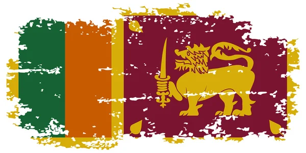 Sri lanka grunge flagga. vektor illustration. — Stock vektor