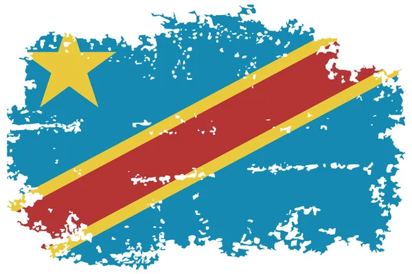 Kongo Grunge Flagge. Vektorillustration. — Stockvektor