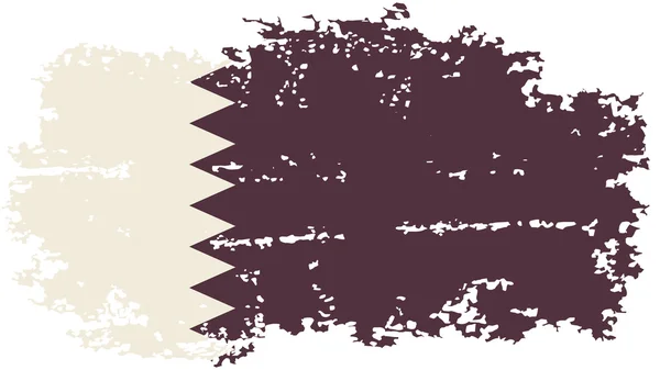 Katarische Grunge-Flagge. Vektorillustration. — Stockvektor