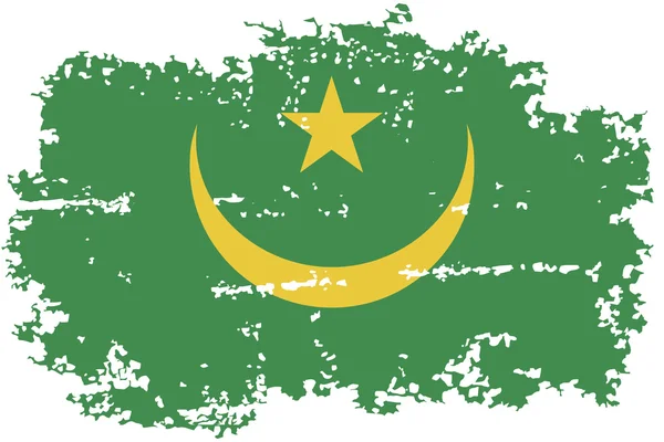 Mauretanien Grunge Flagge. Vektorillustration. — Stockvektor