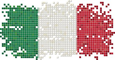 İtalyan grunge kiremit bayrak. Vektör çizim