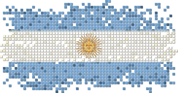 Argentyńczyk guma płytka flaga. Ilustracja wektorowa — Wektor stockowy