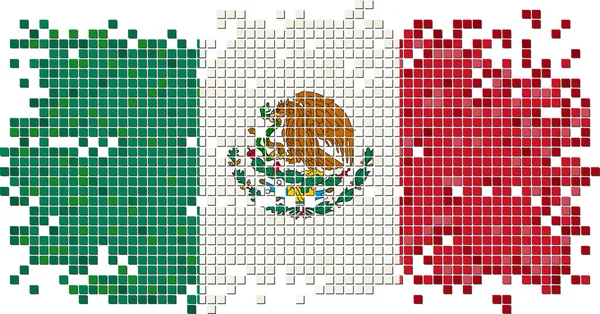 Bandera de baldosas mexicanas. Ilustración vectorial — Archivo Imágenes Vectoriales