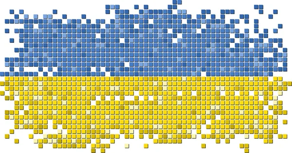 Прапор Української гранж плитка. Векторні ілюстрації — стоковий вектор