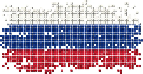 Russian grunge tile flag. Vector illustration — Stock Vector